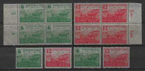 All. Bes. Sowj. Zone 1946 Nr Provinz Sachsen 90 - 91 Los und Einheiten Postfrisch / **