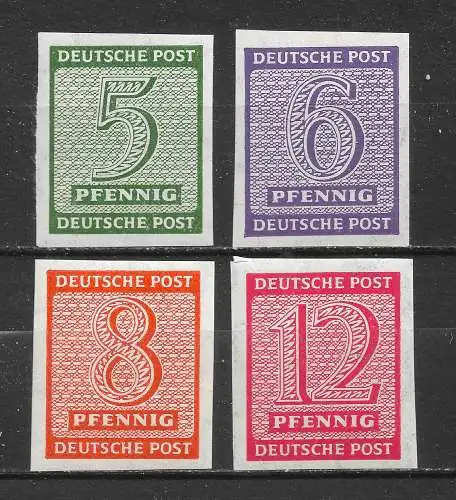 All. Bes. Sowj. Zone 1945 Nr West-Sachsen 116X - 119X Postfrisch / **
