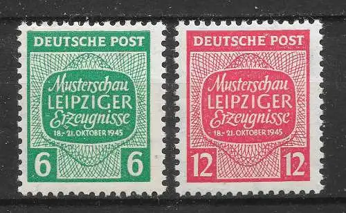 All. Bes. Sowj. Zone 1945 Nr West-Sachsen 124Y - 125Y Postfrisch / **