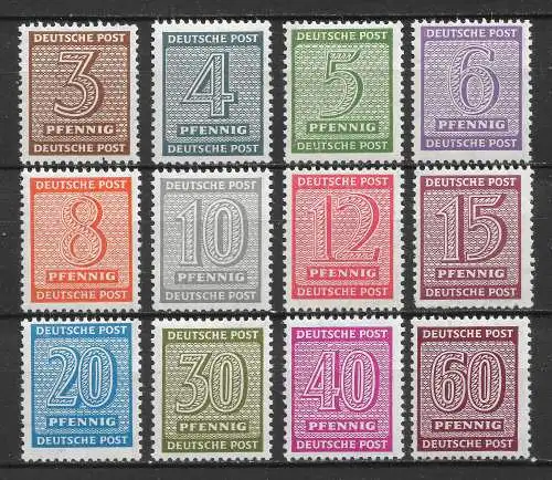 All. Bes. Sowj. Zone 1945 Nr West-Sachsen 126X - 137X Postfrisch / **