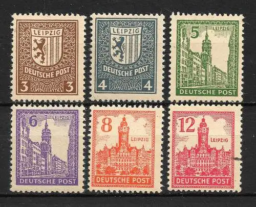 All. Bes. Sowj. Zone 1946 Nr West-Sachsen 156x - 161x Postfrisch / **