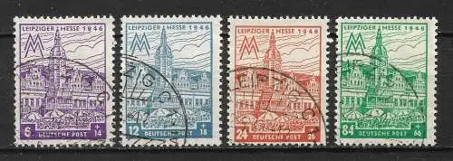 All. Bes. Sowj. Zone 1946 Nr West-Sachsen 162AX - 165AX Gebraucht
