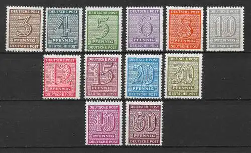 All. Bes. Sowj. Zone 1945 Nr West-Sachsen 126X - 137X Postfrisch / **
