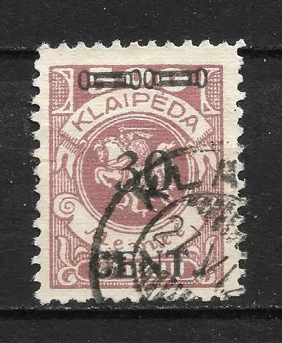 Memelgebiet 1923 Nr 175 Gebraucht