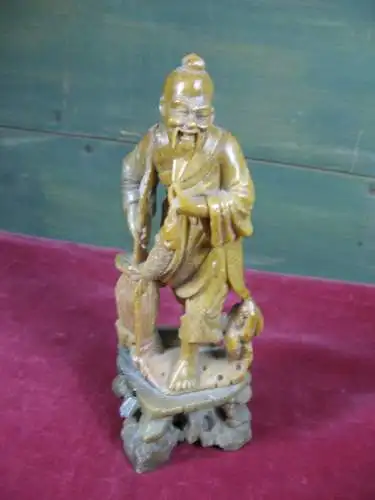 Chinesischer Fischer aus Speckstein