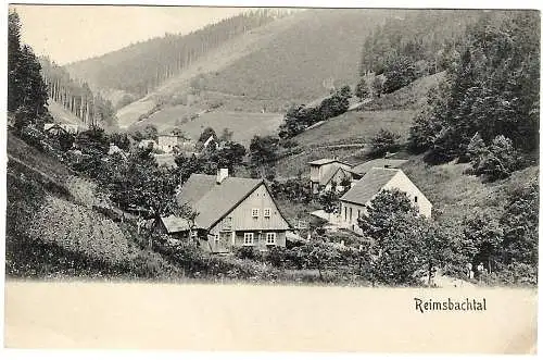 [Lithographie] AK Reimsbachtal Waldenburger Bergland, ungel. bs