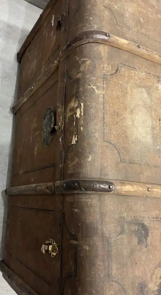 Antiker Reisekoffer Steamer Trunk– Historisches Reise-Unikat–Vintage Shabby Chic 8