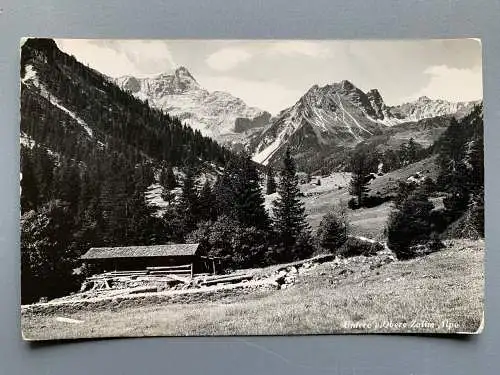 [Echtfotokarte schwarz/weiß] Untere und obere Zalim Alpe. 