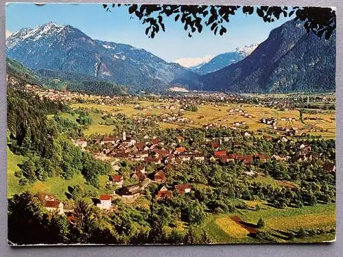 [Echtfotokarte farbig] Nüziders - Vorarlberg / gegen Davennakopf und Montafoner Berge. 