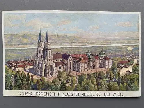 [Hand-Koloriert] Chorherrenstift Klosterneuburg bei Wien. 