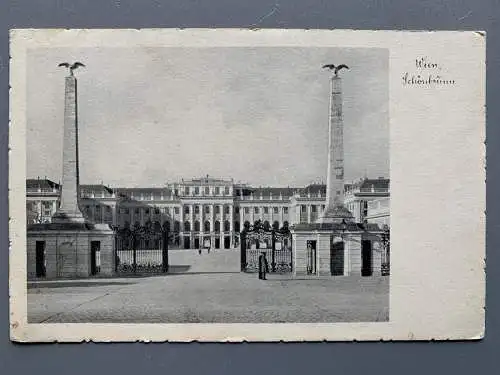 [Echtfotokarte schwarz/weiß] Wien, Schönbrunn. 