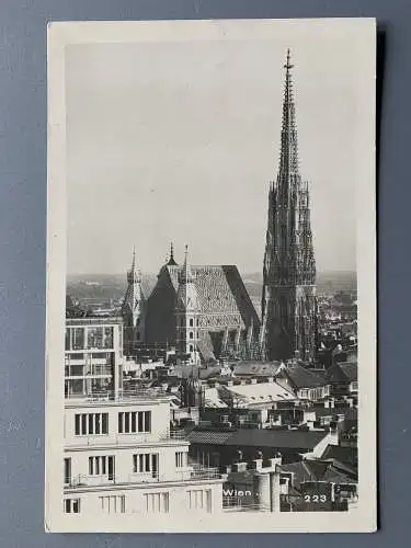 [Echtfotokarte schwarz/weiß] Wien. 