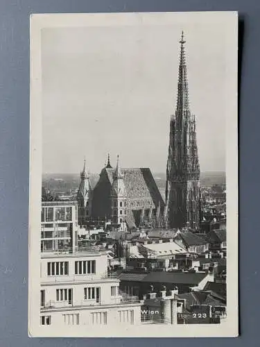 [Echtfotokarte schwarz/weiß] Wien. 
