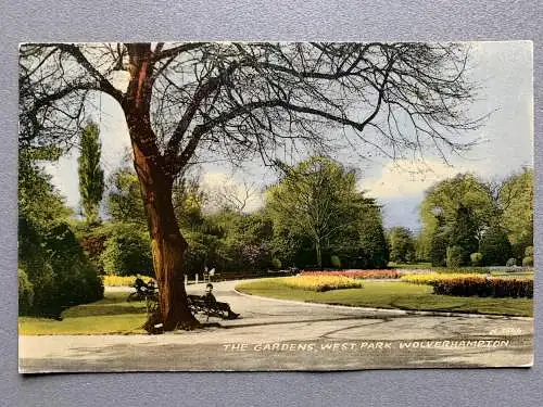 [Hand-Koloriert] The Gardens, West Park , Wolverhampton. 