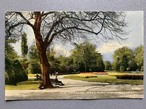 [Hand-Koloriert] The Gardens, West Park , Wolverhampton. 