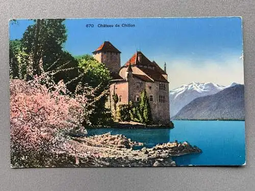 [Hand-Koloriert] Chateau de Chillon. 