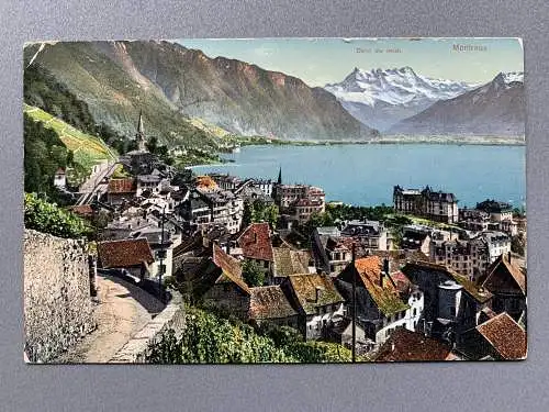 [Hand-Koloriert] Dent du midi. - Montreux. 