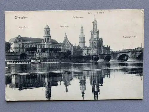 [Echtfotokarte schwarz/weiß] Dresden. 