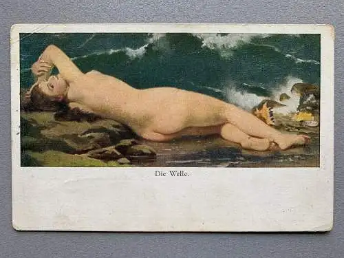 [Künstlerpostkarte reproduziert] Die Welle. 