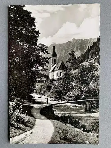 [Echtfotokarte schwarz/weiß] Ramsau gegen Reiteralpe. 