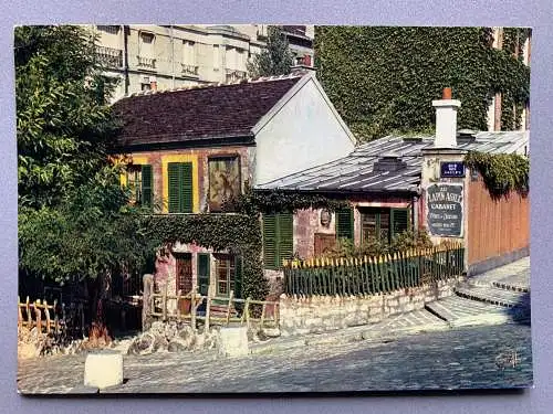 [Echtfotokarte farbig] Paris - Montmartre - Le cabaret du Lapin Agile. 
