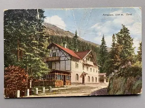 [Hand-Koloriert] Fernpass - 1210m - Tirol. 