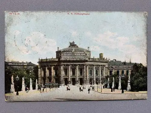 [Hand-Koloriert] Wien - K. K. Hofburgtheater. 