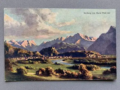 [Hand-Koloriert] Salzburg von Maria Plain aus. 