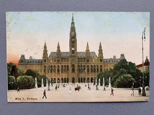 [Hand-Koloriert] Wien I. - Rathaus. 