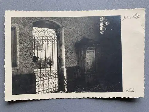 [Echtfotokarte schwarz/weiß] Beschriftung nicht leserlich. 