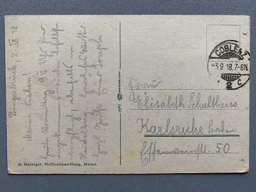 [Hand-Koloriert] Burg Rheinstein. 