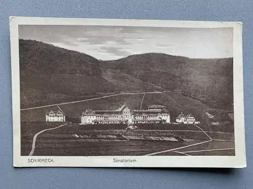 [Echtfotokarte schwarz/weiß] Schirmeck - Sanatorium. 