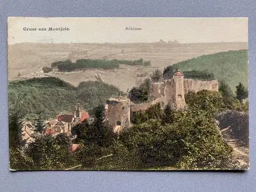 [Hand-Koloriert] Gruss aus Montjoie - Schloss. 