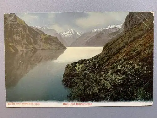 [Hand-Koloriert] Rütli mit Bristenstock. 