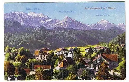 [Ansichtskarte] Bad Faulenbach Füssen am 24 März 1929 Photochromiekarte 14191. 
