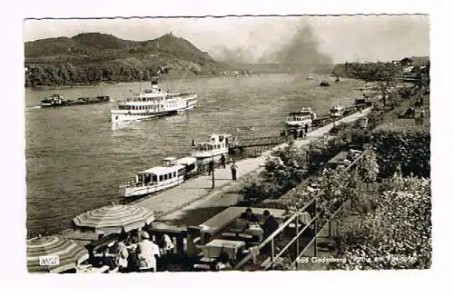 [Ansichtskarte] 2x AK Bad Godesberg Hafen Dampfer Dort wo die sieben Berge. 