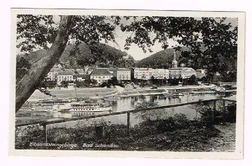 [Ansichtskarte] 9x Bad Schandau Luftbild Dampfer Waldhaus Vogelschau Ufer Schiff. 