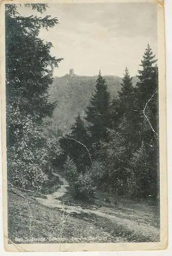 [Ansichtskarte] Bad Suderode Ostharz Preußenturm Einschreiben 1937. 