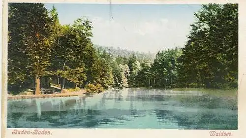 [Ansichtskarte] 5x BADEN Baden ab 1902 Waldsee Echo Spielbank Casino Altstadt. 