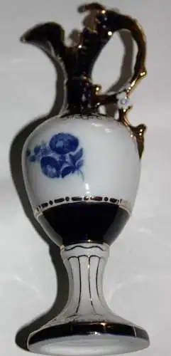 Royal Dux Casanova Henkel Krug Vase Kobaltblau Gold Hand Made 180mm