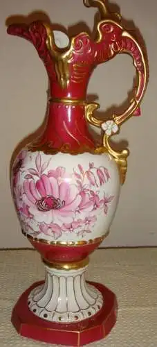 Royal Dux Vase Krug rot Porzellan Bohemia Antik Czech 55cm