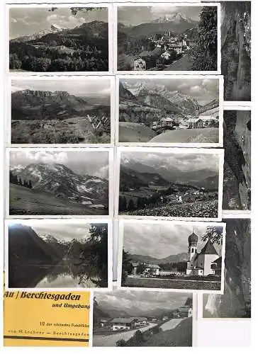 [Ansichtskarte] 24x mini Berchtesgaden Fotobilder Mappe 8 und 9 von M Lochner. 