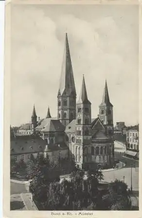 [Ansichtskarte] 5x BONN 1914 Münsterkirche 1910 Venusberg Jugendherberge Universität. 