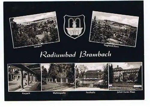 [Ansichtskarte] Brambach Radiumbad Joliot Curie. 