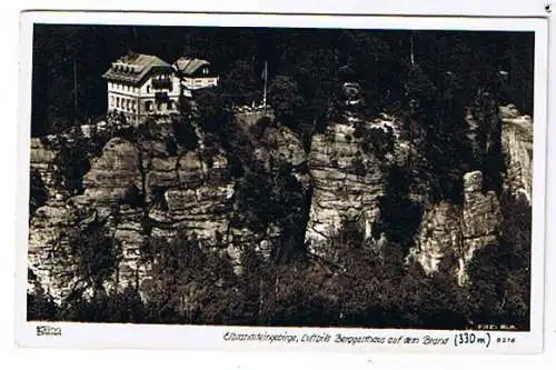[Ansichtskarte] Berggasthaus auf dem Brand Elbsansteingebirge Luftbild 1922. 