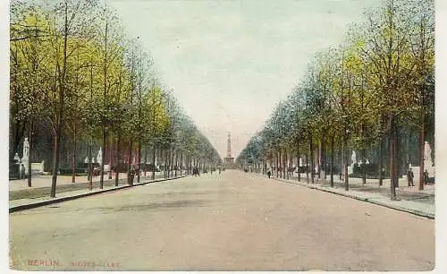 [Ansichtskarte] Berlin Sieges Allee Postkarte 1909 nach Pilsen Theodor Eismann. 