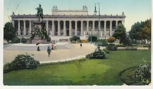 [Ansichtskarte] Berlin Altes Museum und Lustgarten 1910 Post Card nach Böhmen. 