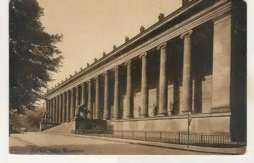 [Ansichtskarte] Berlin Altes Museum mit Besucher Fell Nr 35 Riebicke Phönix Druck. 