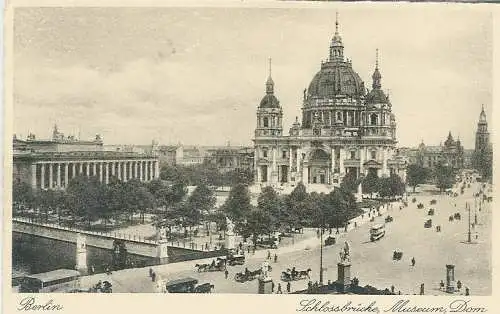 [Ansichtskarte] Berlin Schlossbrücke Museum Dom Echte Kupfertiefdruck Karte Gustav Madel SW68. 