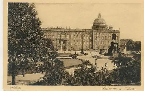 [Ansichtskarte] Berlin Lustgarten und Schloss J.W.B. Serie Rembrandt Nr.82. 